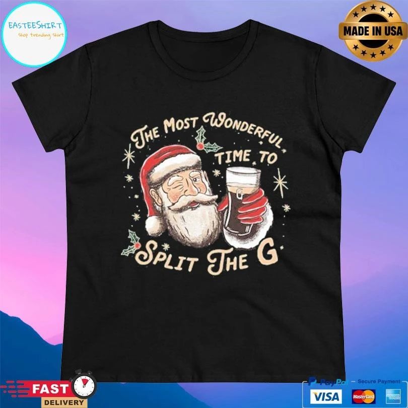 The Most Wonderful Time To Split The G Santa Christmas 2025 T-shirts