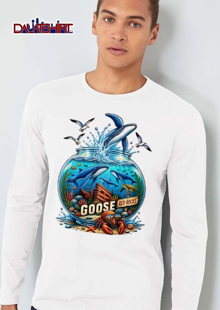 Goose Red Rocks Leaping Humpback Whale Fishbowl Sea Turtle Crab Sunglasses shirt