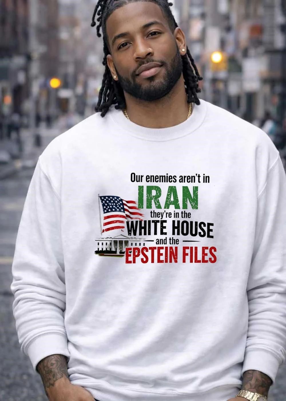 Political Protest Statement Our Enemies Are in the White House and the Epstein Files Shirt