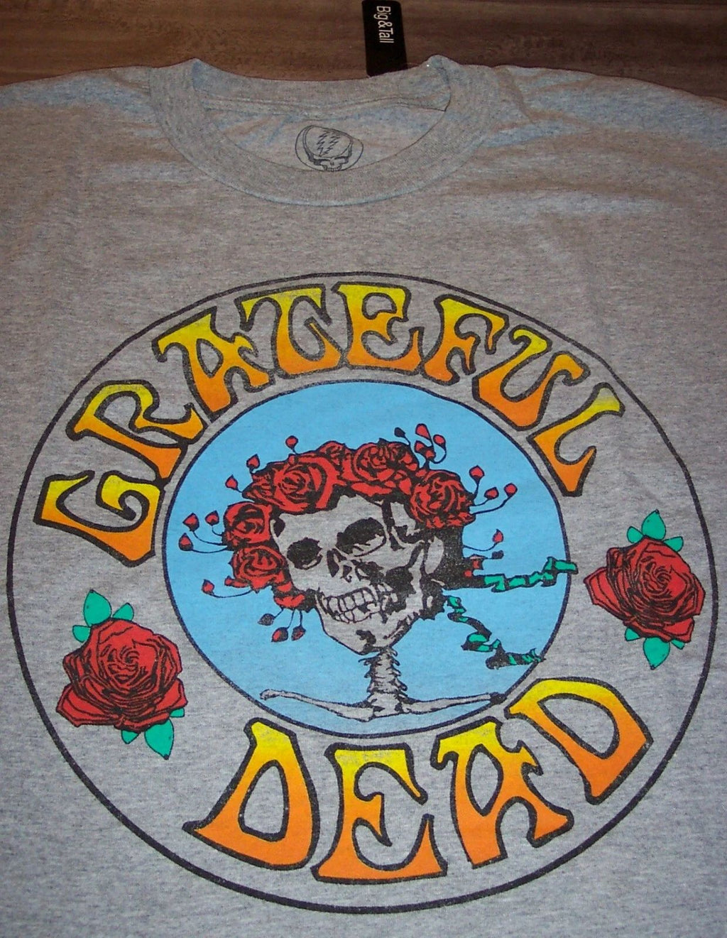 VIntage Style GRATEFUL DEAD Skull Roses BAND T-Shirt BIG & TALL 4XLB 4XL NEW