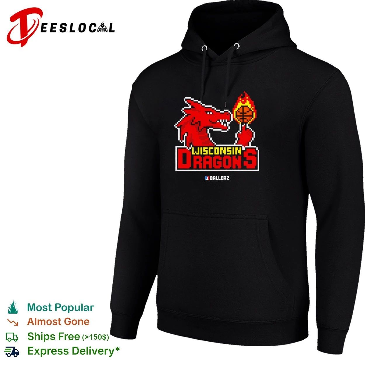 Wisconsin Dragons Ballerz basketball dragon T-shirt
