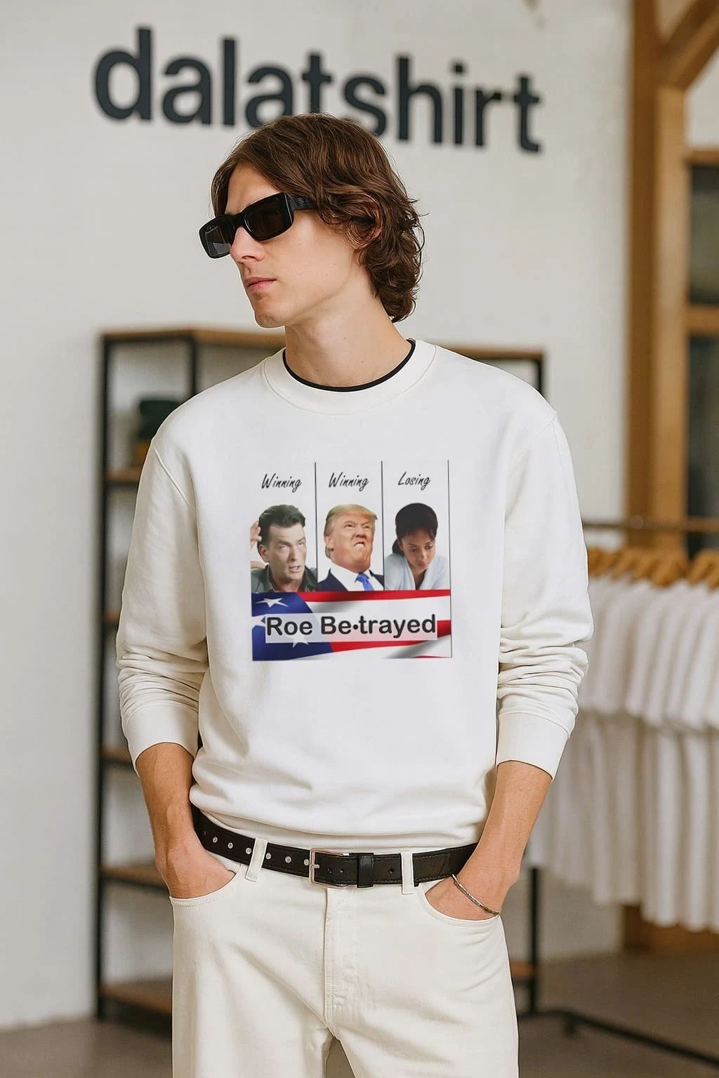 Charlie Sheen Donald Trump winning winning losing Roe betrayed shirt