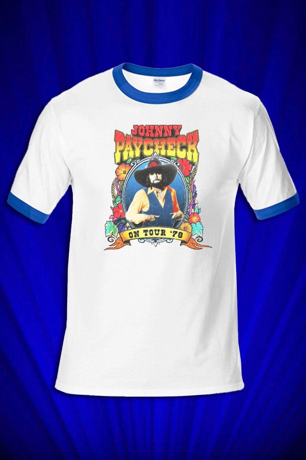 Johnny Paycheck 1978 Tour RINGER T-SHIRT Outlaw Country