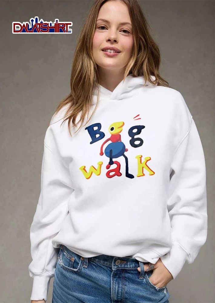 Big Walk Claymation Yellow Bird Sitting Colorful Letters shirt