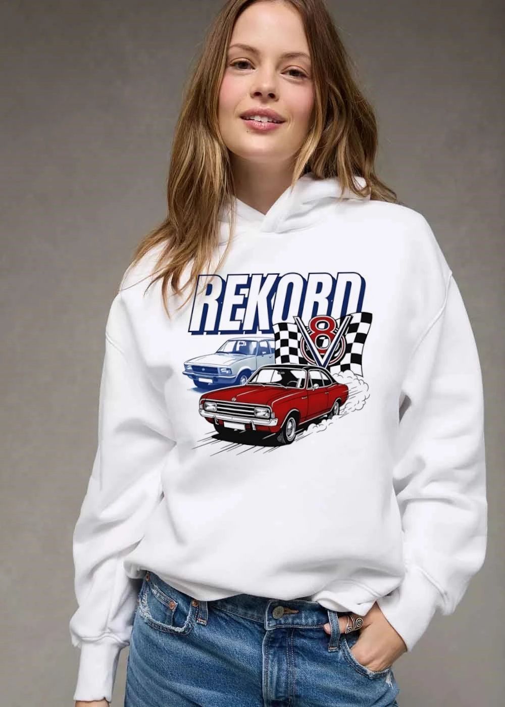 Opel Rekord V8 Red Coupe Blue Sedan Checkered Flag Smoke shirt