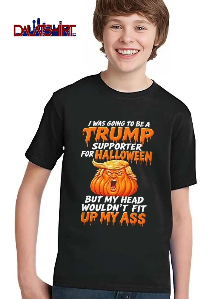 I Was Going To Be A Trump Supporter For Halloween But My Head Wouldnt Fit Up Ass Angry Pumpkin Caricature shirt