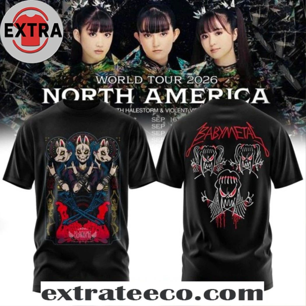 Baby Metal World Tour 2026 North America Logo Two Sided T-Shirt – Perfect Gift for Men & Women