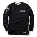 Red Canoe Boeing Vintage Logo Long Sleeve T-Shirt -  Black