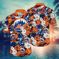 New York Mets Baseball & Blooms Hawaiian Shirt