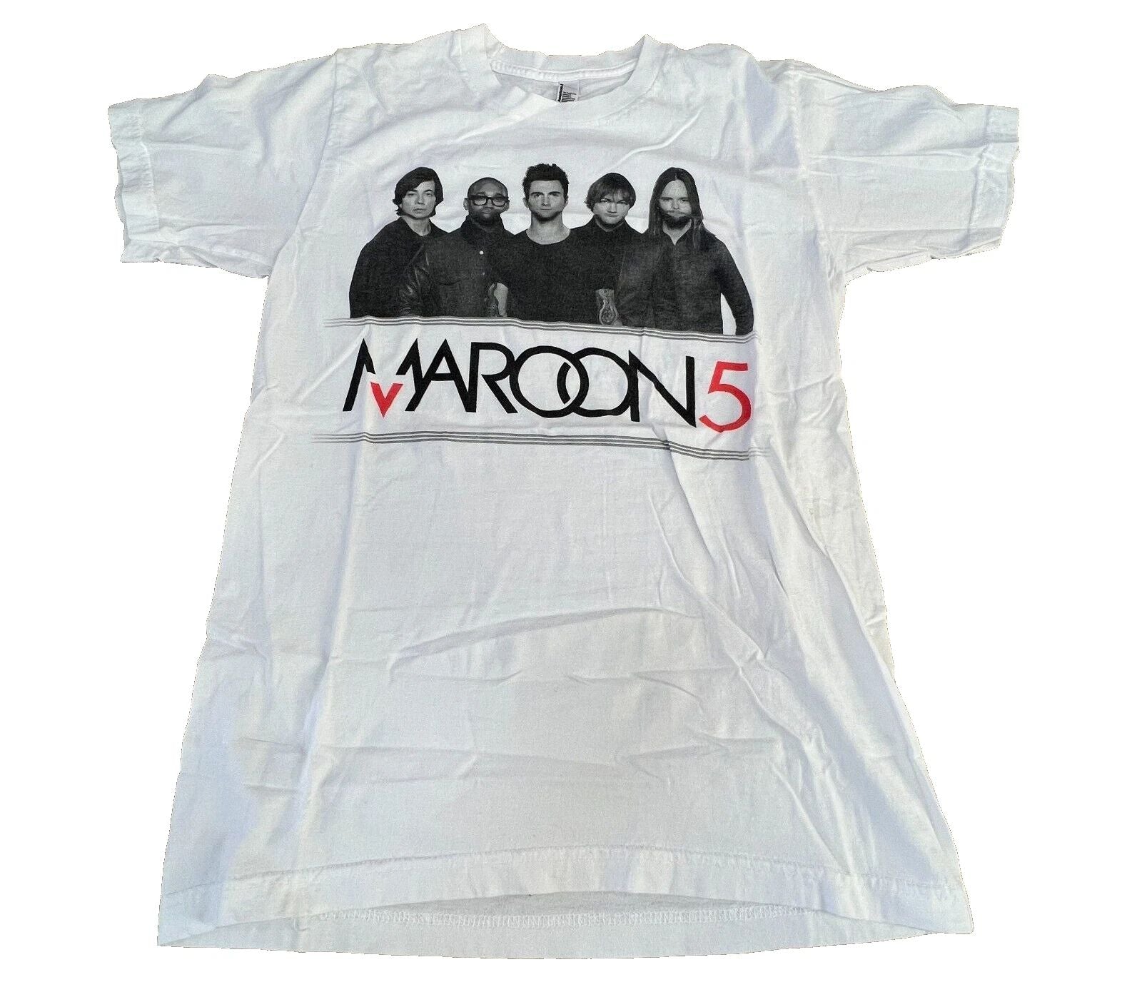 Maroon 5 Adult Small Graphic Tee Design White Cotton [C38]