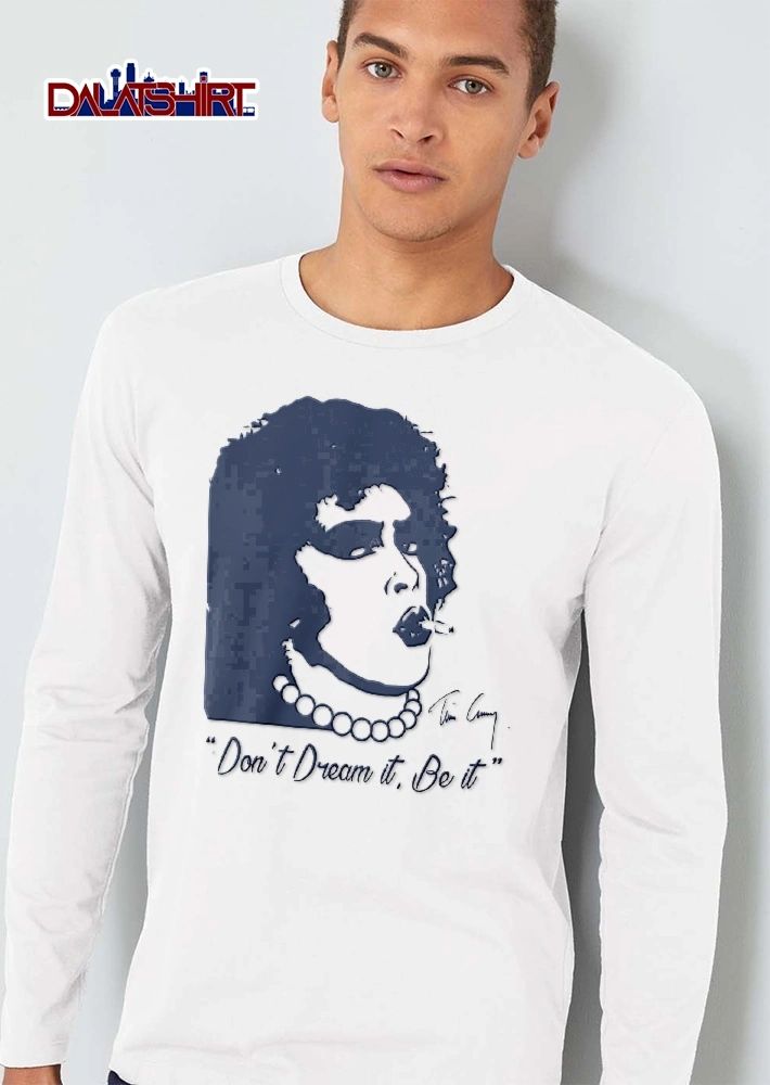 Dont Dream It Be Tim Curry Frank N Furter Stencil Portrait Cigarette shirt