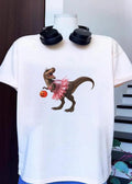 Halloween Princess T-Rex Trick or Treat Pink Tutu Shirt