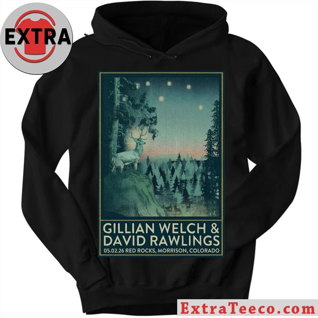 Gillian Welch And David Rawlings Red Rocks in Morrison CO 5 2 2026 Poster T-Shirt