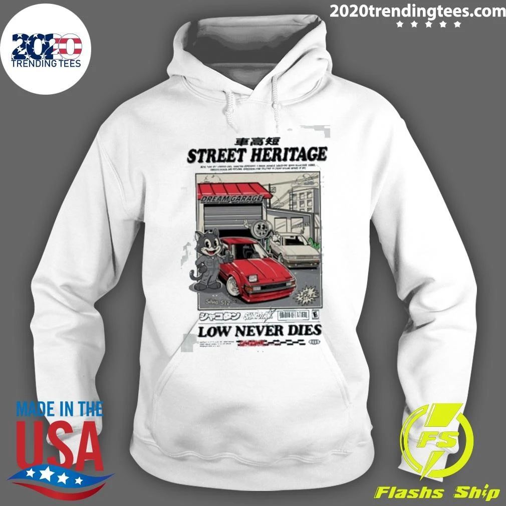 Street Heritage Shakotan Low Never Dies Silvia S12 Laurel C33 Shirt
