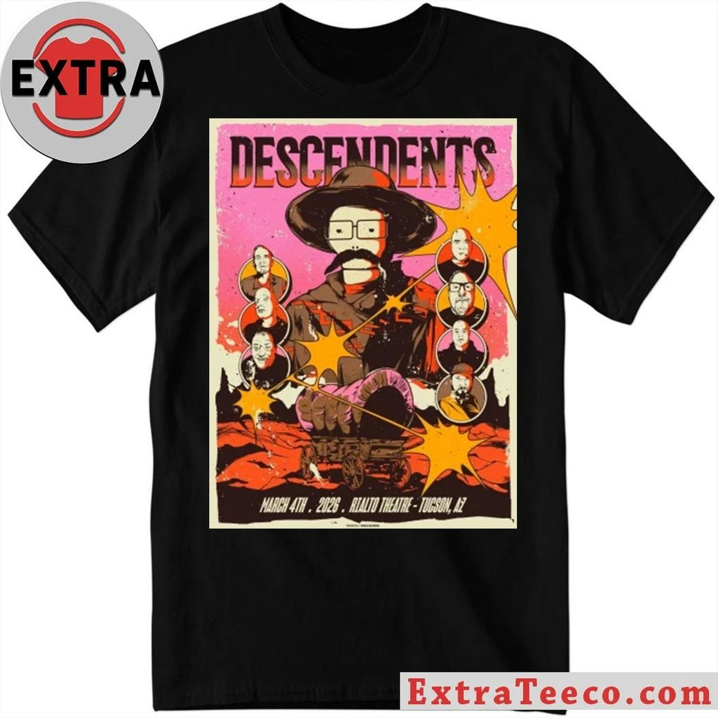 Original Descendents Tucson Arizona 2026 Gig Poster At Rialto Theatre On March 4 2026 Shirt