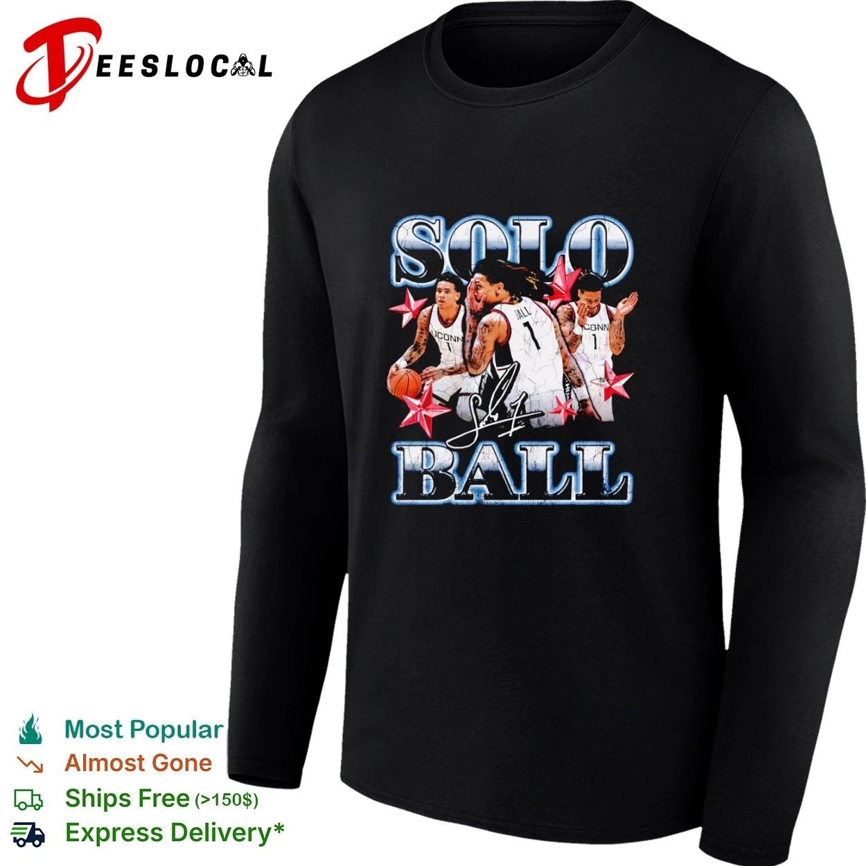 Solo Ball UConn Huskies Basketball NCAA T-shirt