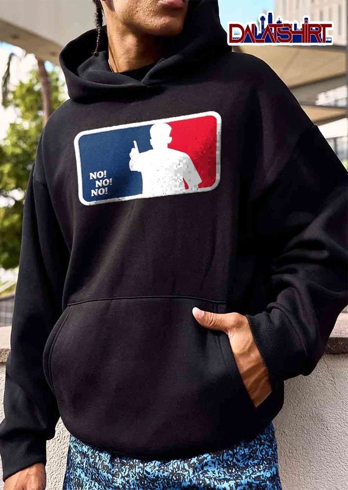 Major League Baseball MLB No Man Waving Finger Red Blue Silhouette shirt