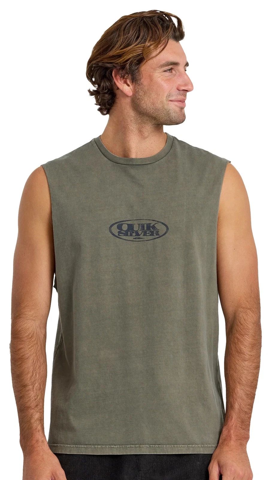 Quiksilver Blends Oversized Acid Wash Men's Tank - Grape Leaf - New