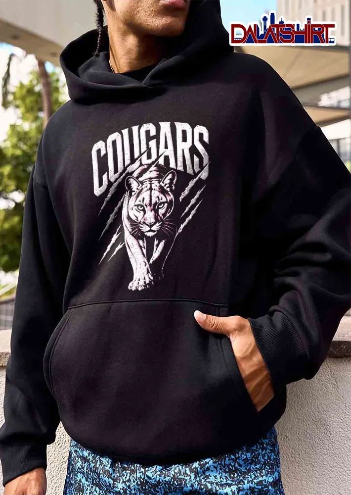 Cougars Distressed Stalking Mountain Lion Claw Scratch Marks shirt