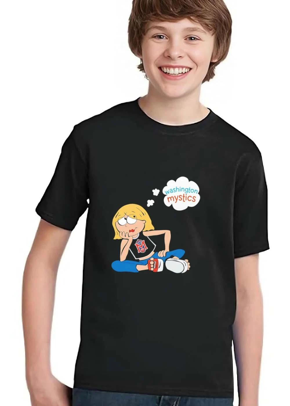 Premium Washington Mystics WNBA Cartoon Blonde Girl Daydreaming Sitting shirt