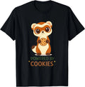 Cute Ferret Holding Cookie T-Shirt for Cookie Lovers T-Shirt