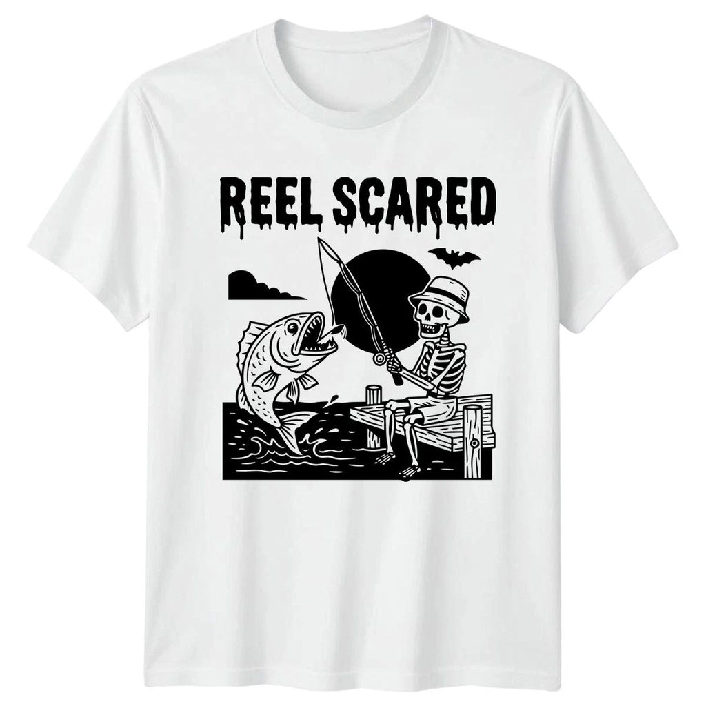 Reel Scared T-Shirt Halloween Fishing Halloween Gift For Him And Her