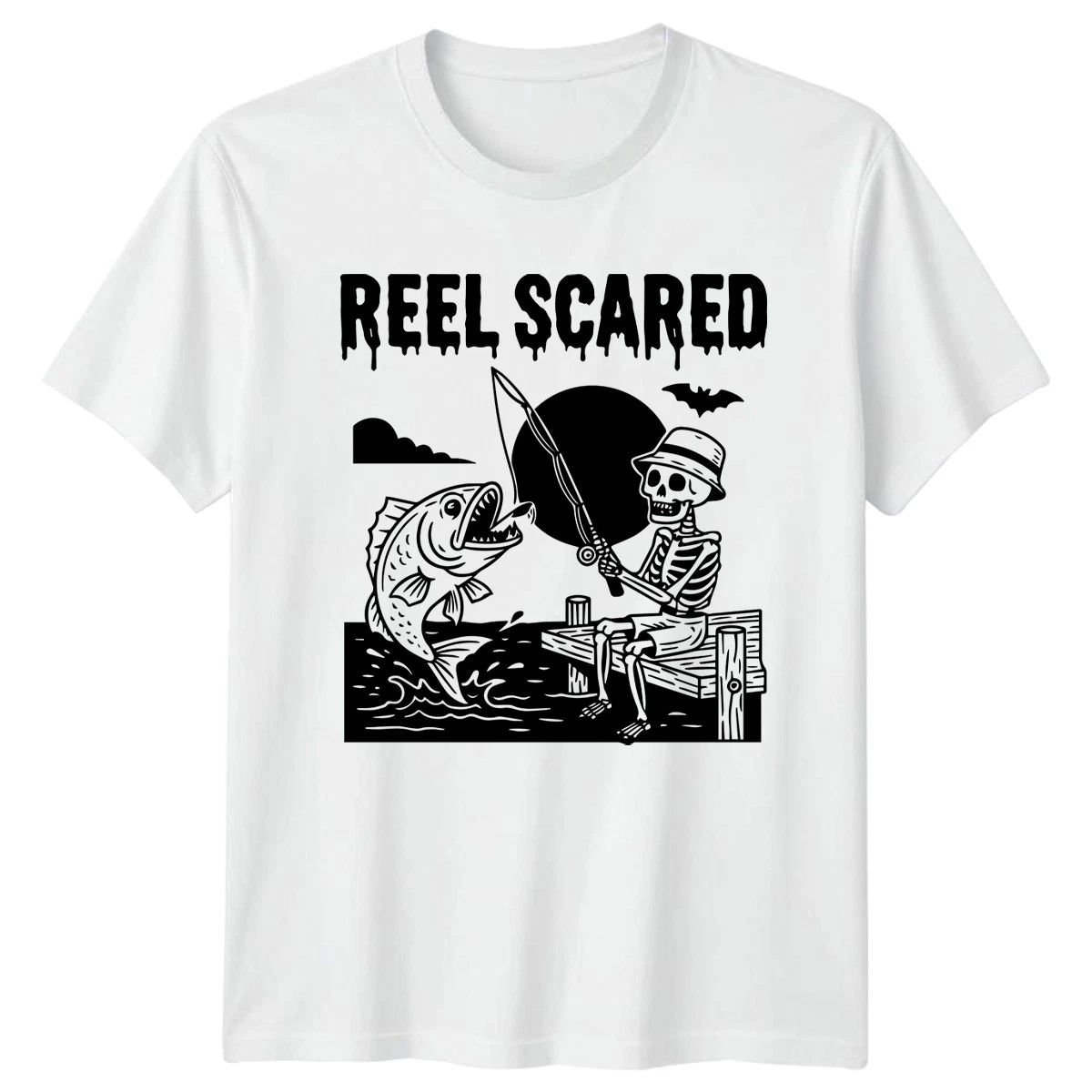 Reel Scared T-Shirt Halloween Fishing Halloween Gift For Him And Her