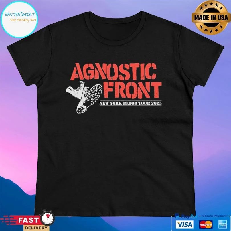 Agnostic Front New York Blood Tour 2025 T-shirts