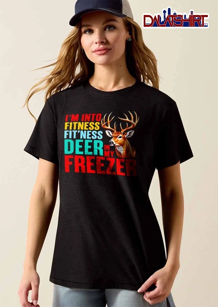 Im Into Fitness Deer In My Freezer Antlered Buck Head Portrait shirt