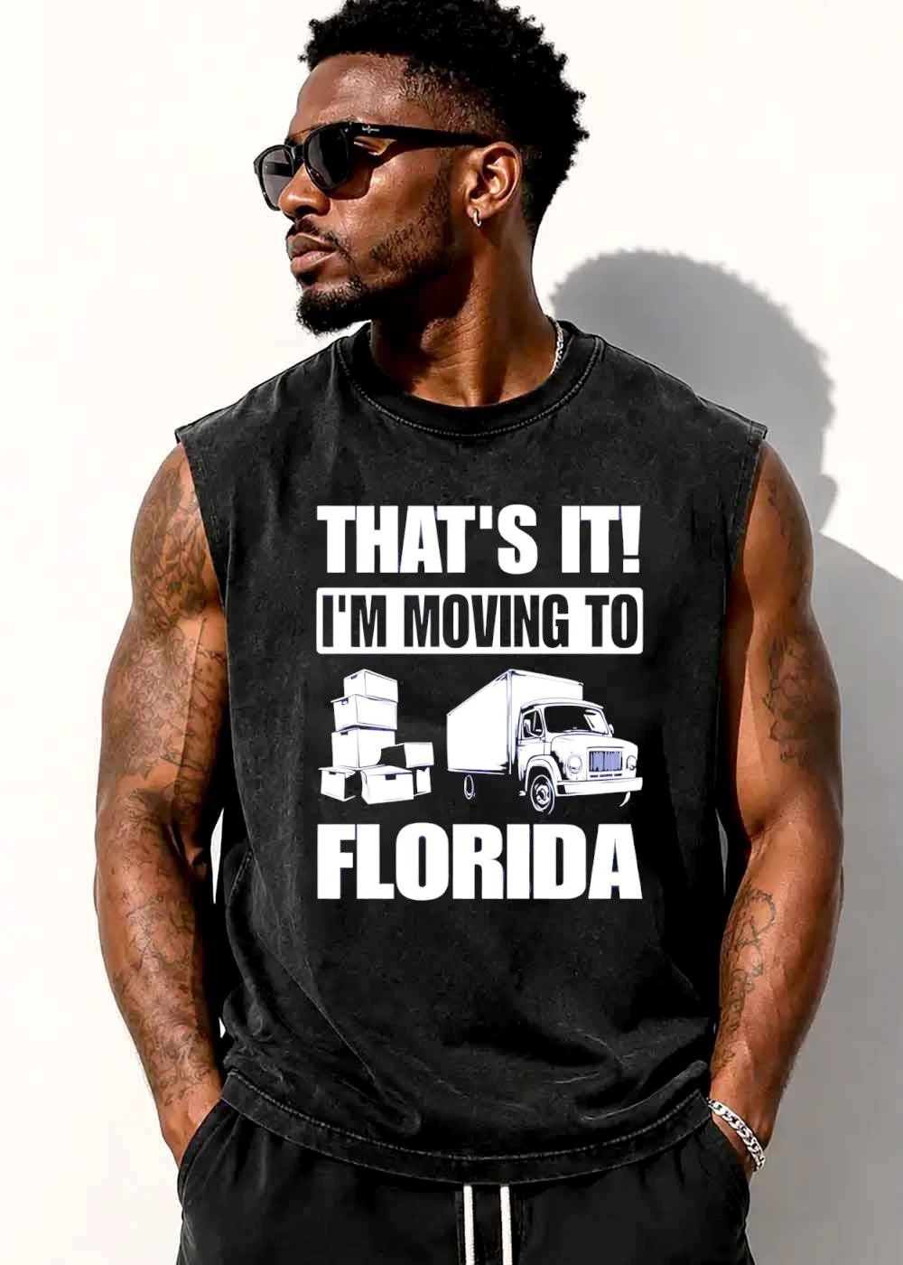 Thats It Im Moving To Florida Cargo Truck Stacked Cardboard Boxes shirt