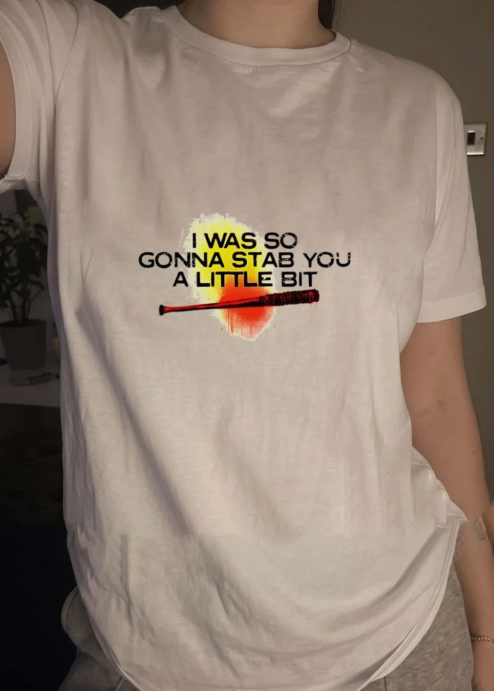 I Was So Gonna Stab You a Little Bit Baseball Bat shirt