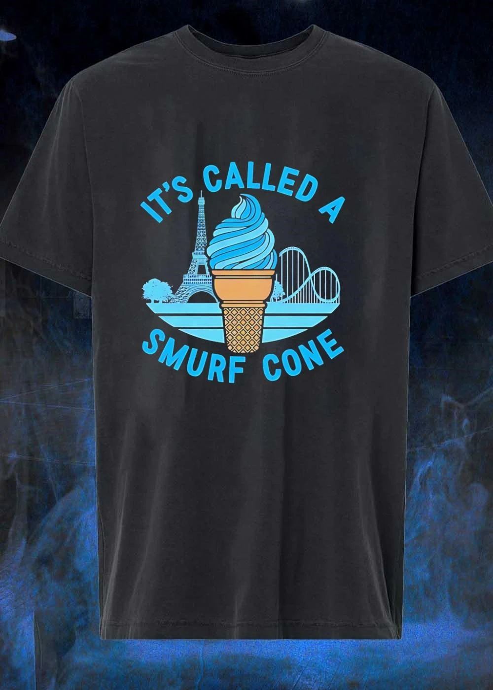 Ice Cream Eiffel Tower Amusement Park Shirt It Is Called a Smurf Cone T-Shirt