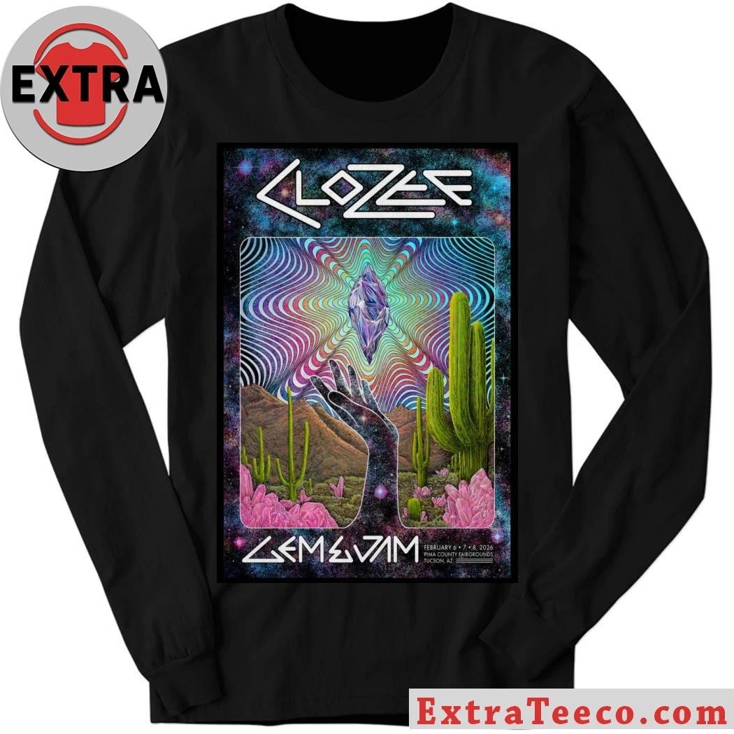 Original CloZee Gem & Jam Festival Tucson AZ Feb 6-8 2026 Poster Shirt