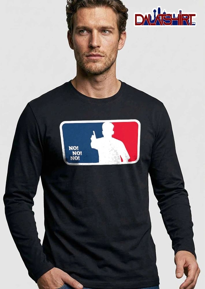 Major League Baseball MLB No Man Waving Finger Red Blue Silhouette shirt