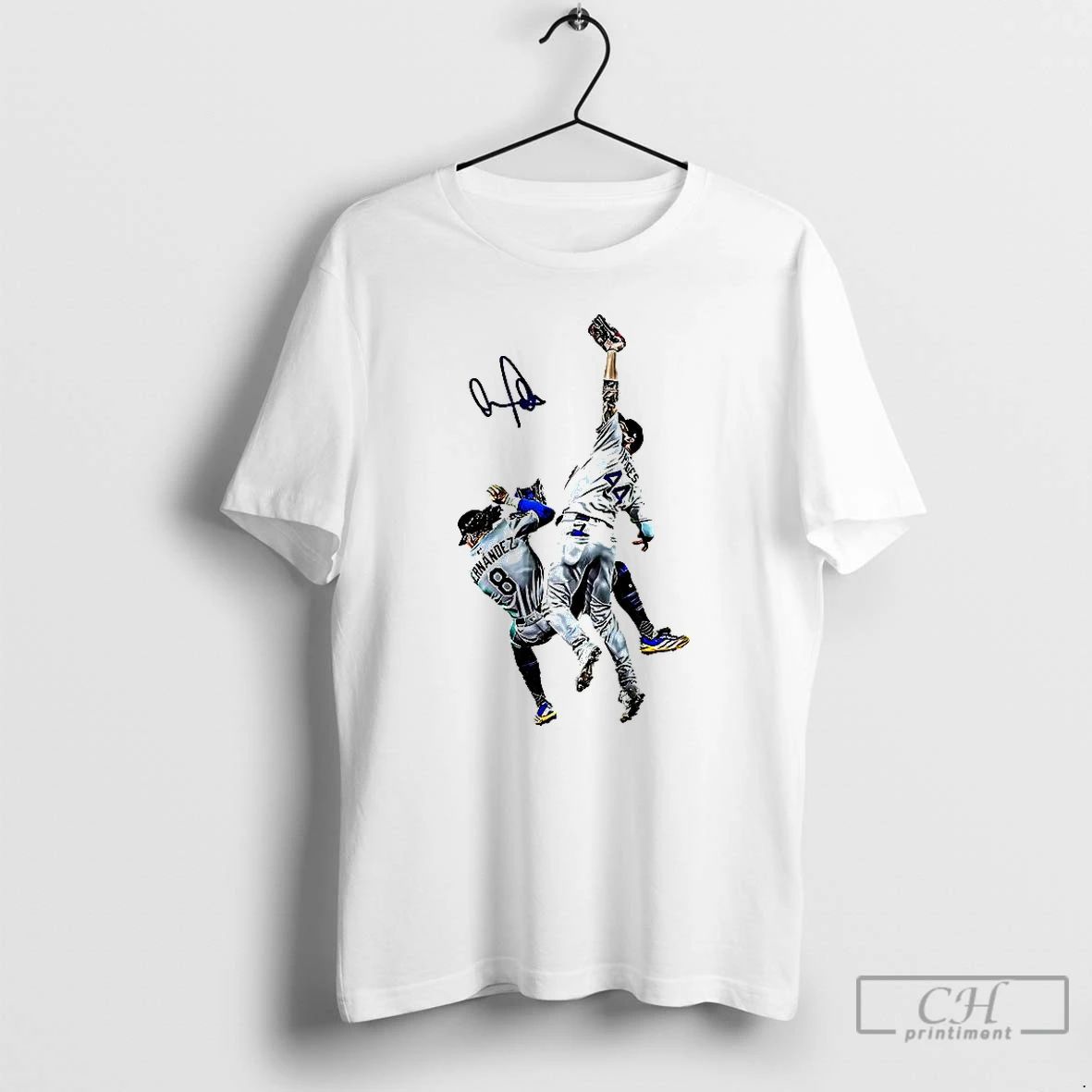 Premium Dodgers Player Teoscar Hernandez And George Springer World Series 2025 Signature T Shirts