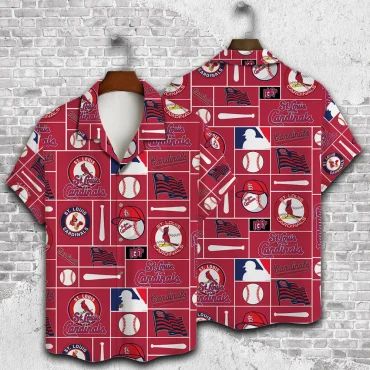 St. Louis Cardinals Baseball Blocks Hawaiian Shirt