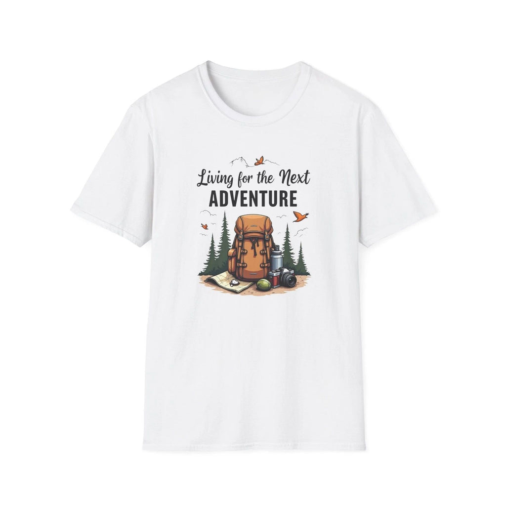 Living for the Next Adventure T-Shirt | Hiking Backpack Design