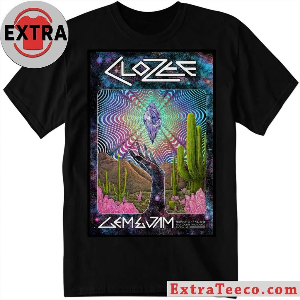 Original CloZee Gem & Jam Festival Tucson AZ Feb 6-8 2026 Poster Shirt