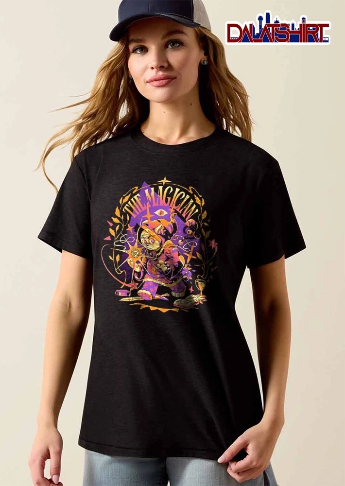 The Magician Cartoon Cat Wizard Sword Chalice Spellbook shirt