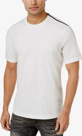 I-N-C Men's Zip-Shoulder Basic T-Shirt Cotton White Pure size M