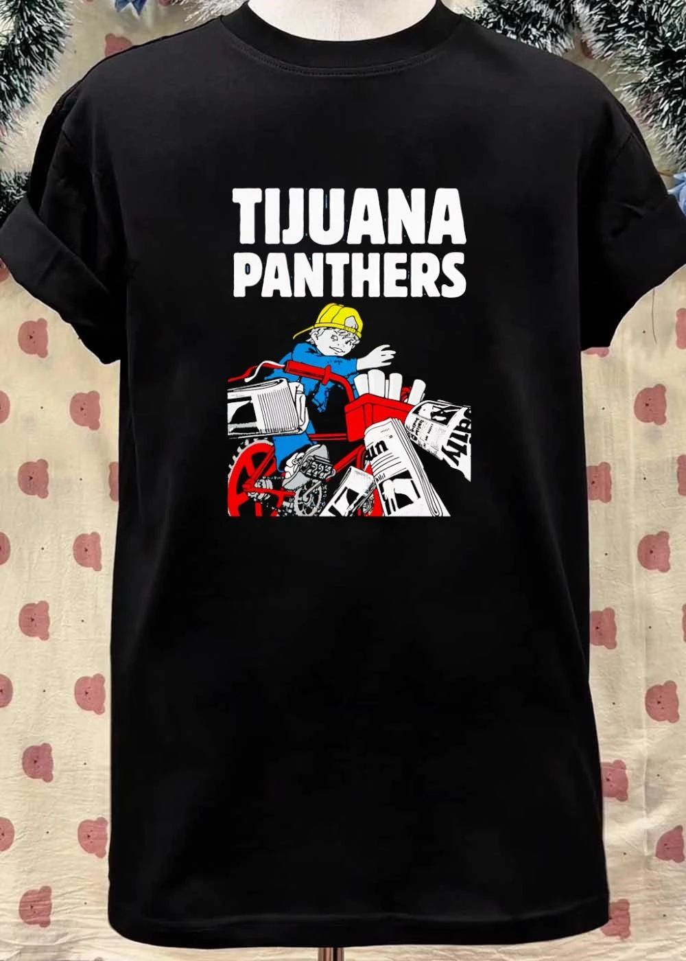 Paperboy Riding Bicycle Tijuana Panthers Shirt