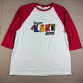 Anvil Baseball Raglan Shirt L Red White Super Luke Heroes Christian Jesus  Tee