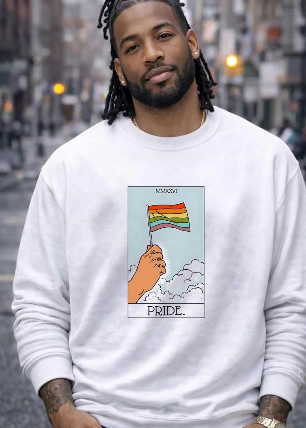 MMXXVI Hand Holding Pride Flag Shirt
