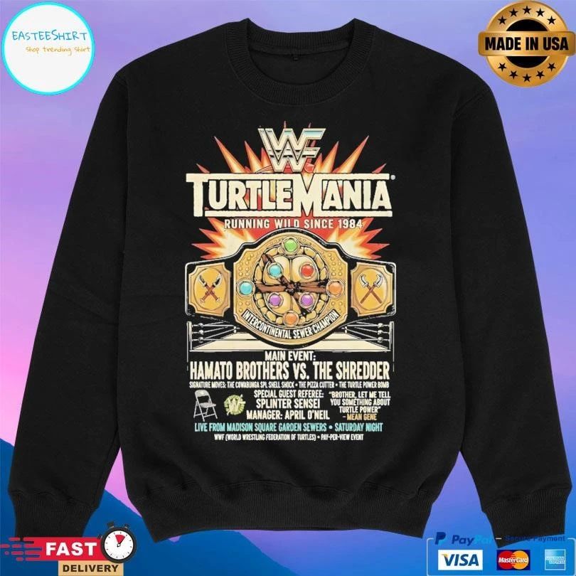 Turtlemania Running Wild Since 1984 Main Event Hamato Brothers Vs The Shredder T-shirts