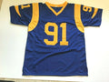 Custom Kevin Greene Blue Mesh Football Jersey