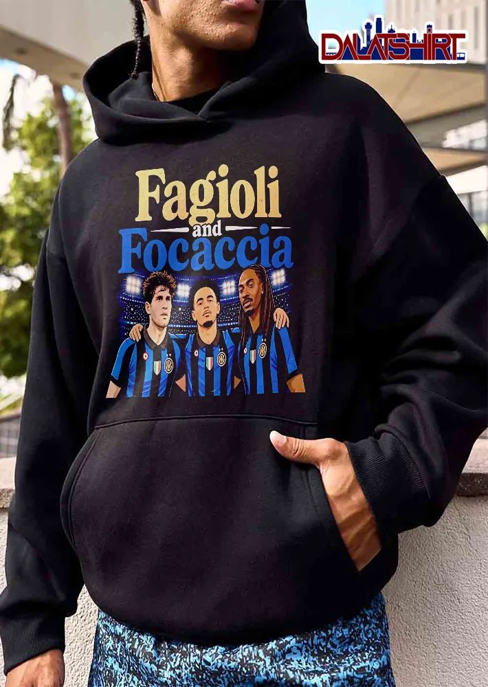 Inter Milan Fagioli And Focaccia Three Soccer Players Stadium Caricature shirt