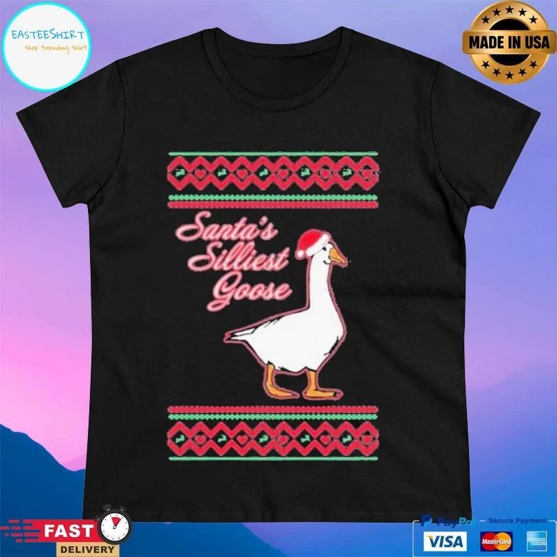 Santa’s Silliest Goose Tacky Ugly Christmas 2025 T-shirts