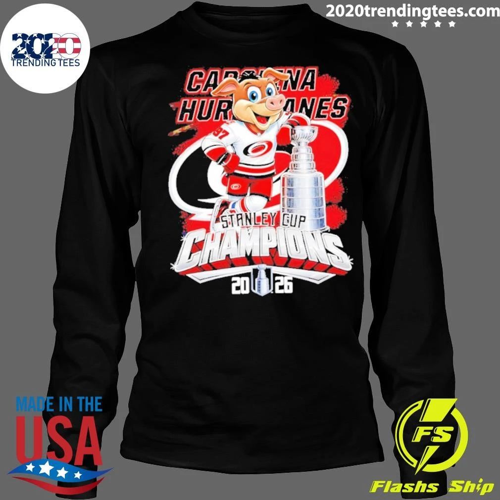Carolina Hurricanes Stanley Cup Champions 2026 Mascot Trophy Shirt