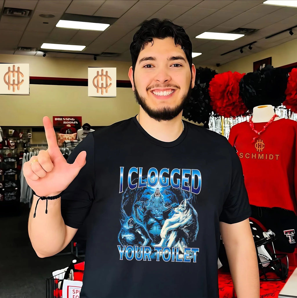 I clogged your toilet funny alpha wolf shirt