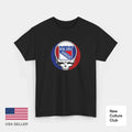 Grateful Dead New York Rangers Steal Your Face Deadhead Hockey NYC T Shirt Tee